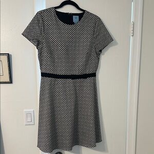 CeCe Black and White Geometric Mini Dress